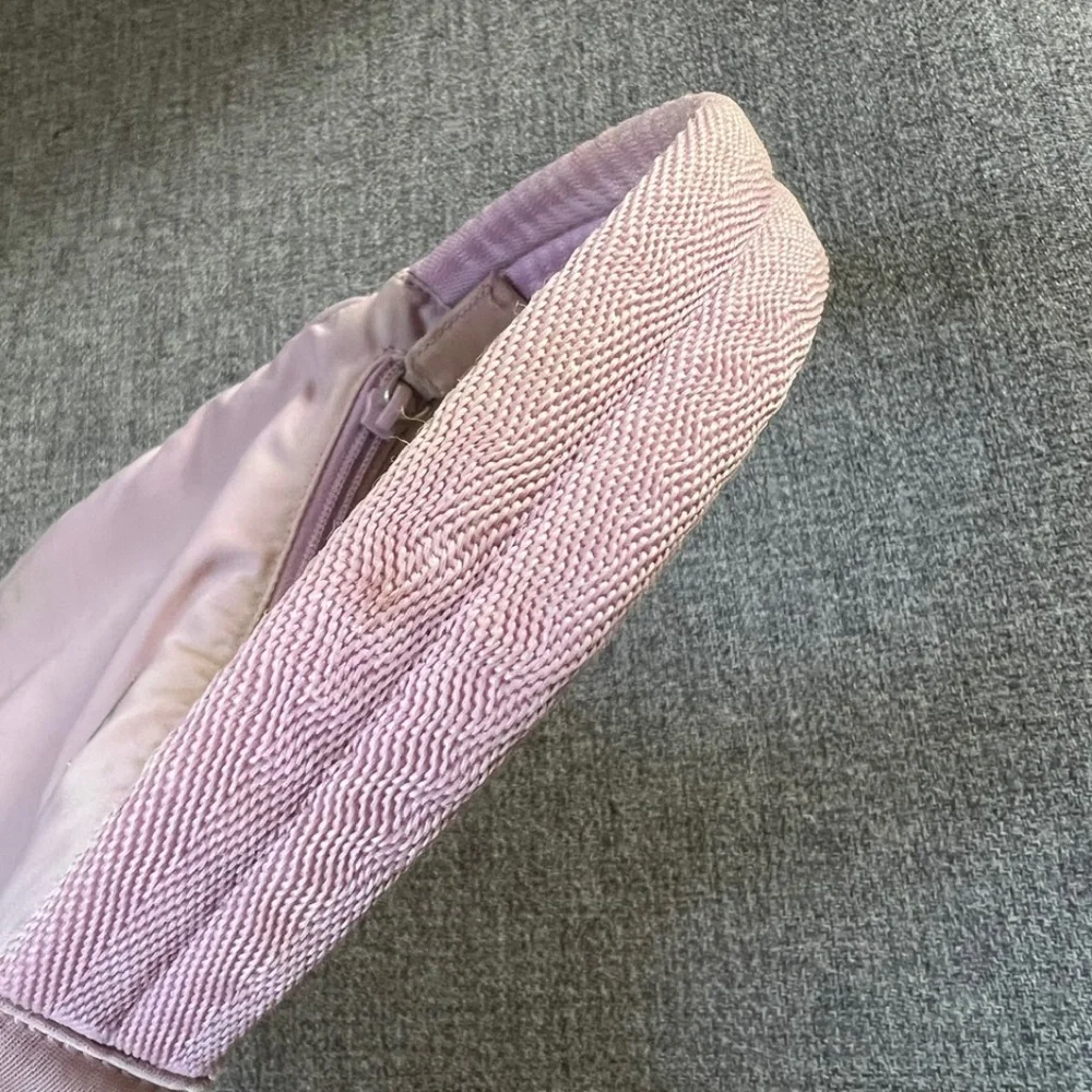 Prada Vintage Tessuto Logo Nylon Mini Bag in Pale Pink Lavender - Picture 9 of 16